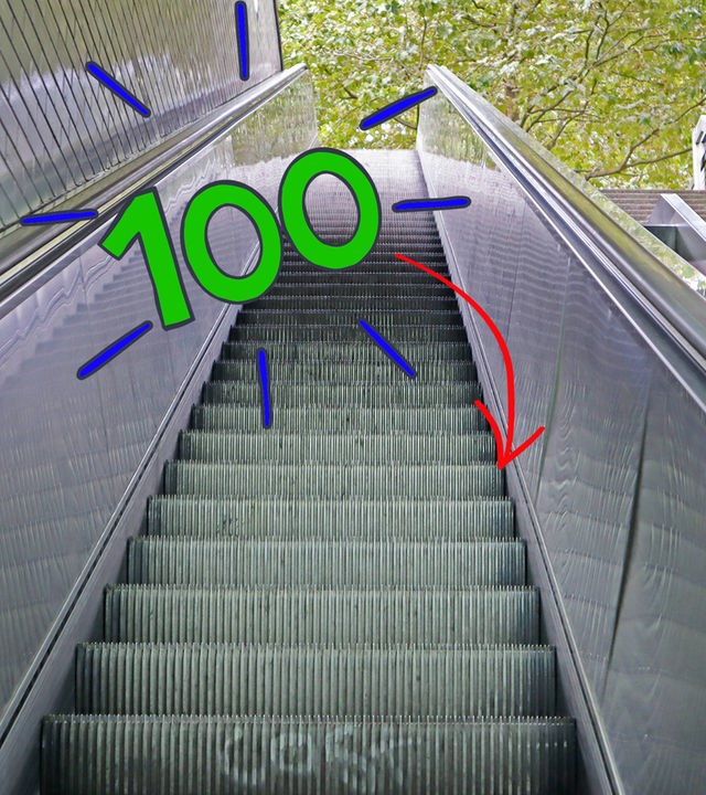 Die Rolltreppe wird 100 Jahre.