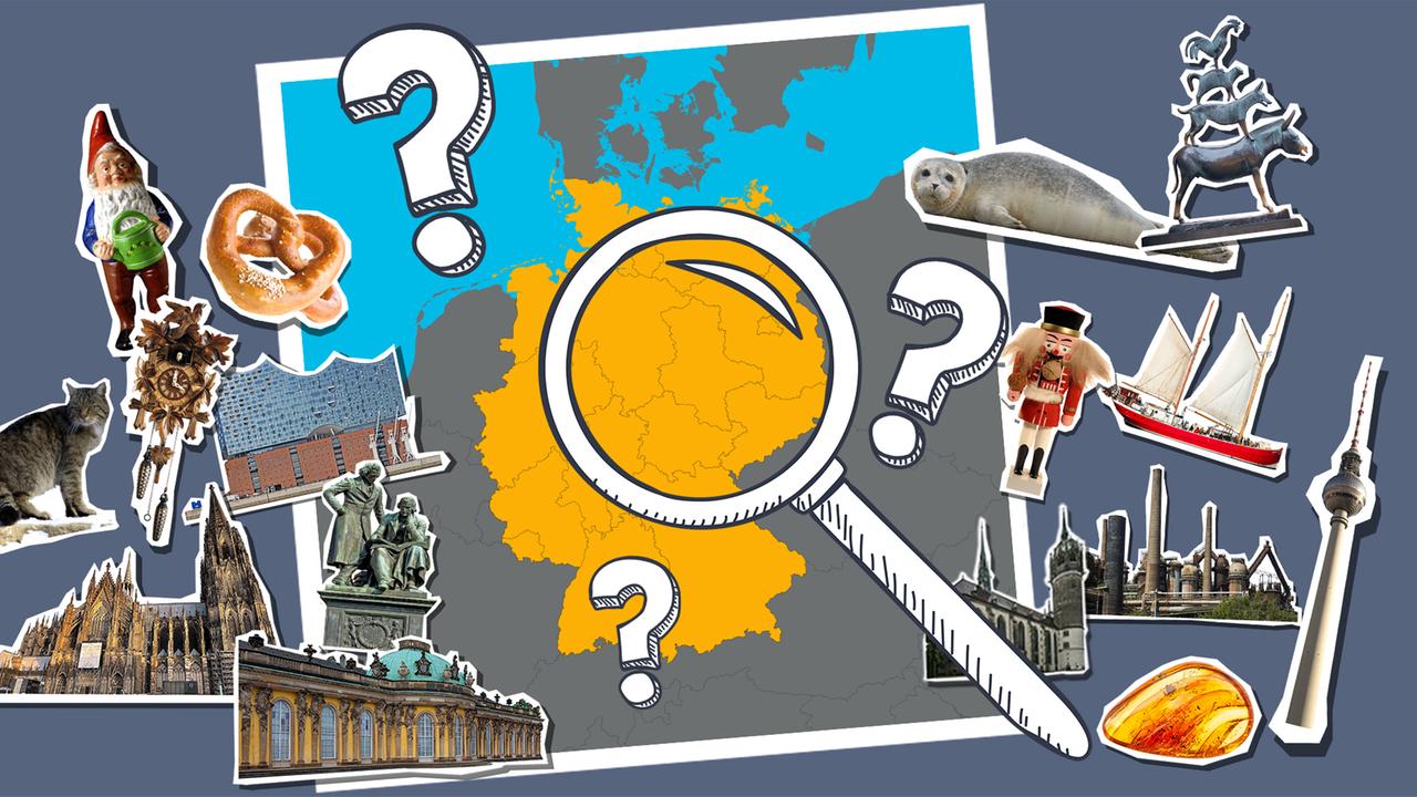 3d-Karte der deutschen Bundesländer