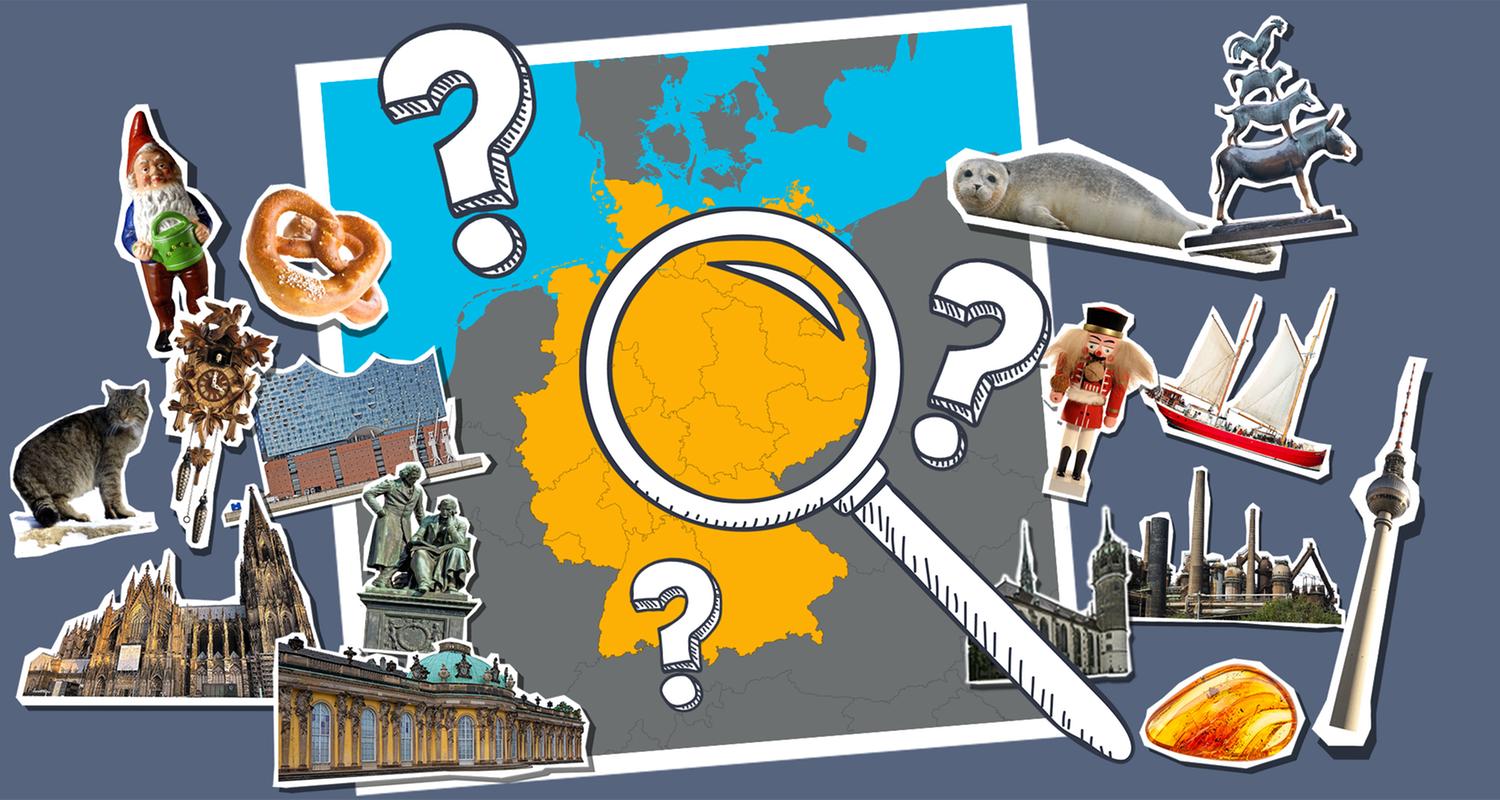 3d-Karte der deutschen Bundesländer