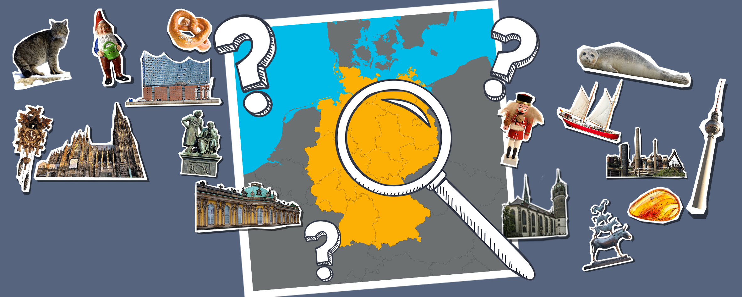 3d-Karte der deutschen Bundesländer