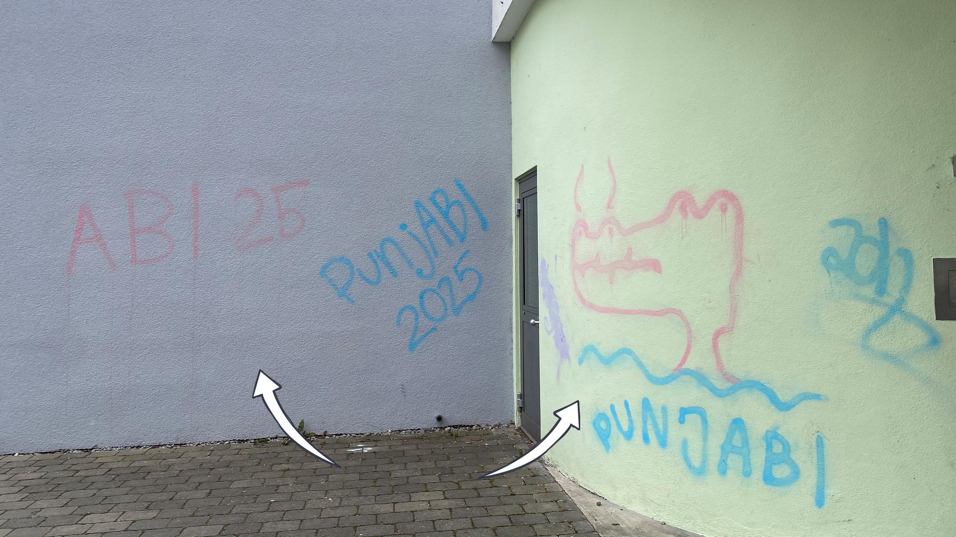 Foto von verschmierter Wand
