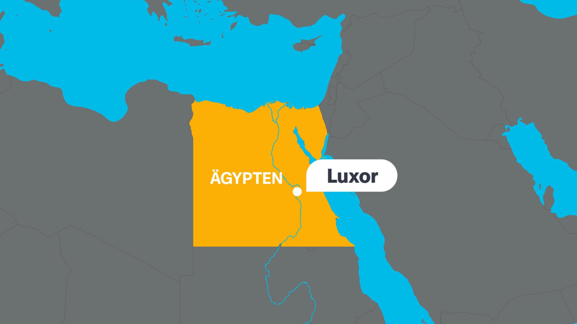 Karte von Ägypten und Luxor