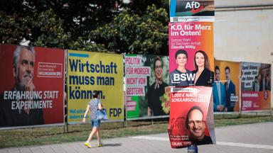 Verschiedene Wahlplakate in Magdeburg zur Landtagswahl in Sachsen-Anhalt - 2026