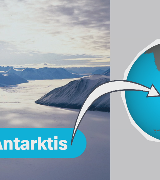 Grafikerklärstück Antarktis