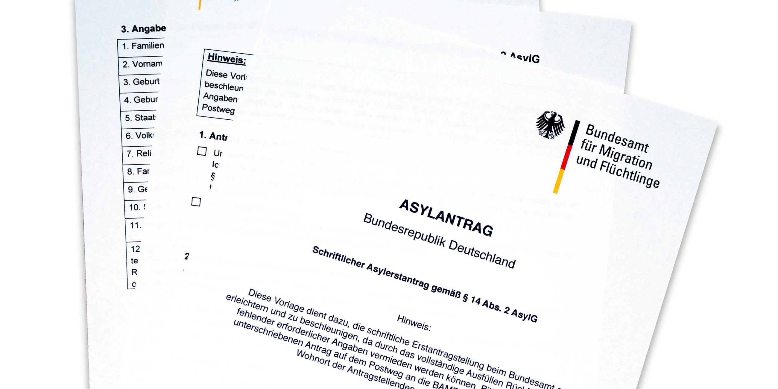 Asylantrag an das Bundesamt für Migration
