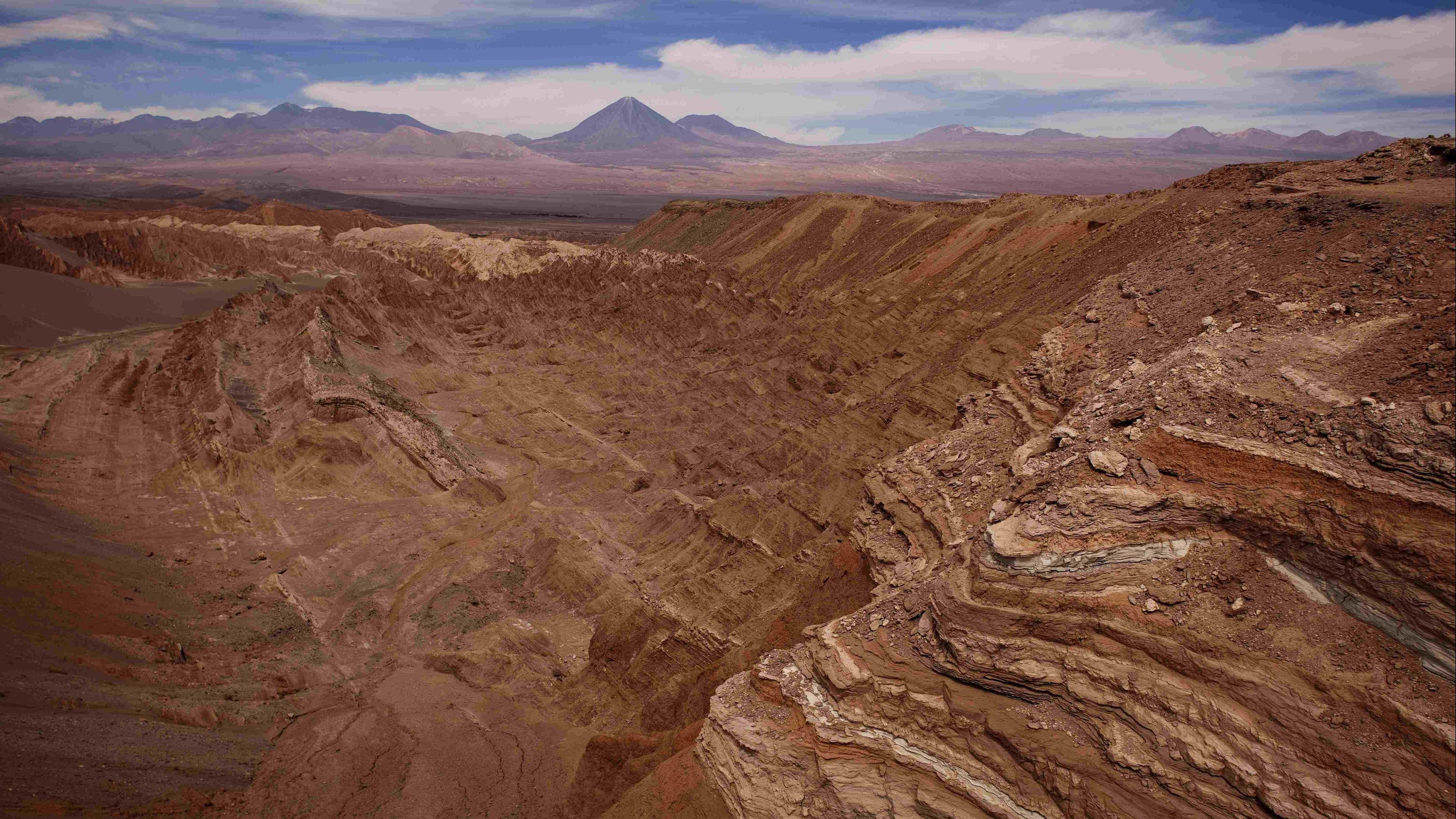 Die Atacamawüste erstreckt sich über eine große Fläche.