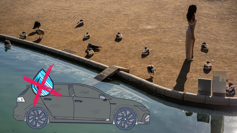 Genauso wie Straßen und Bürgersteige dürfen die nicht mehr mit Wasser gewaschen werden. Für Pools, Gärten und Parks darf nur noch wieder aufbereitetes Wasser verwendet werden. Besonders hart …