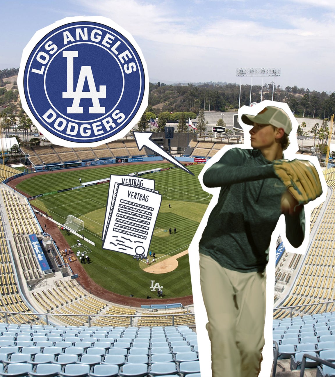 Tom Apfelbaum hat mit 17 Jahren einen Vertrag bei den Los Angeles Dodgers unterschrieben.