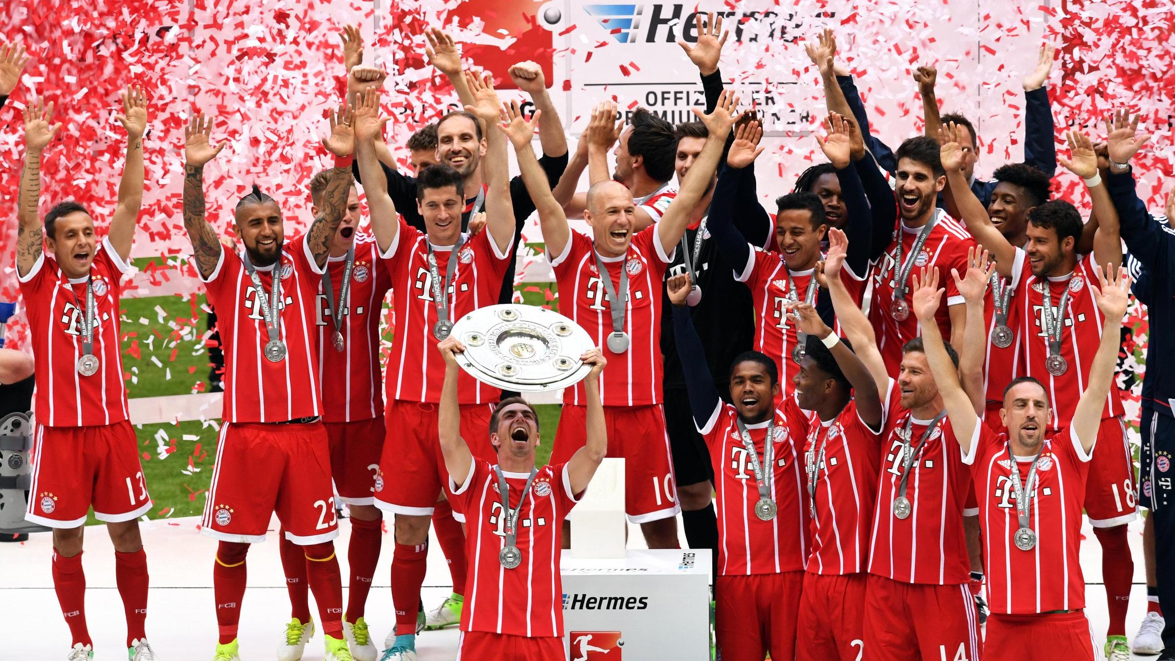 Bayern München feiert die Deutsche Meisterschaft