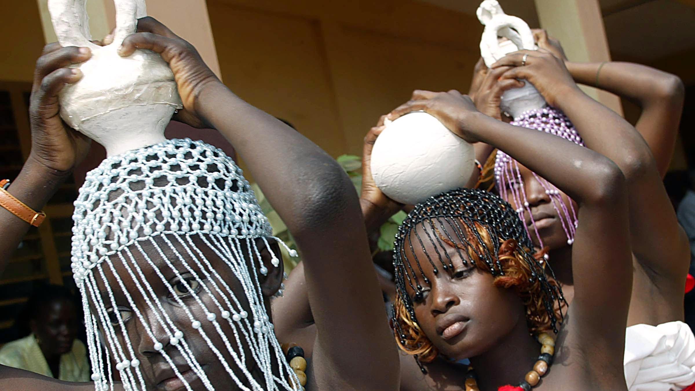 Mädchen in einer Schule in Benin