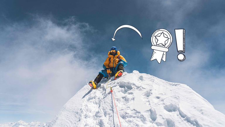 Bergsteiger Nima Rinji Sherpa auf einem Berg