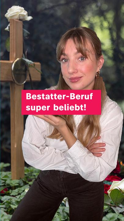 Host Johanna und Texttafel: Bestatter-Beruf super beliebt!