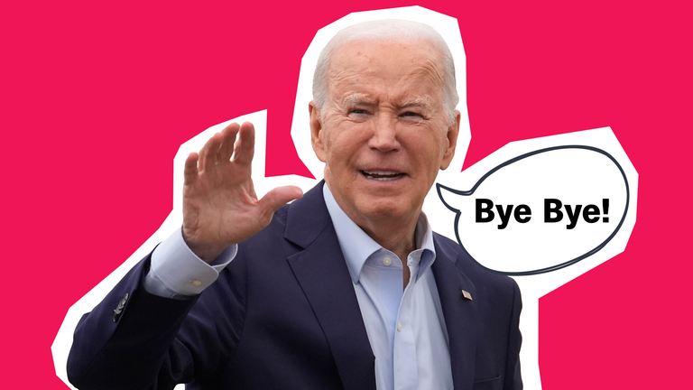 Joe Biden winkt 