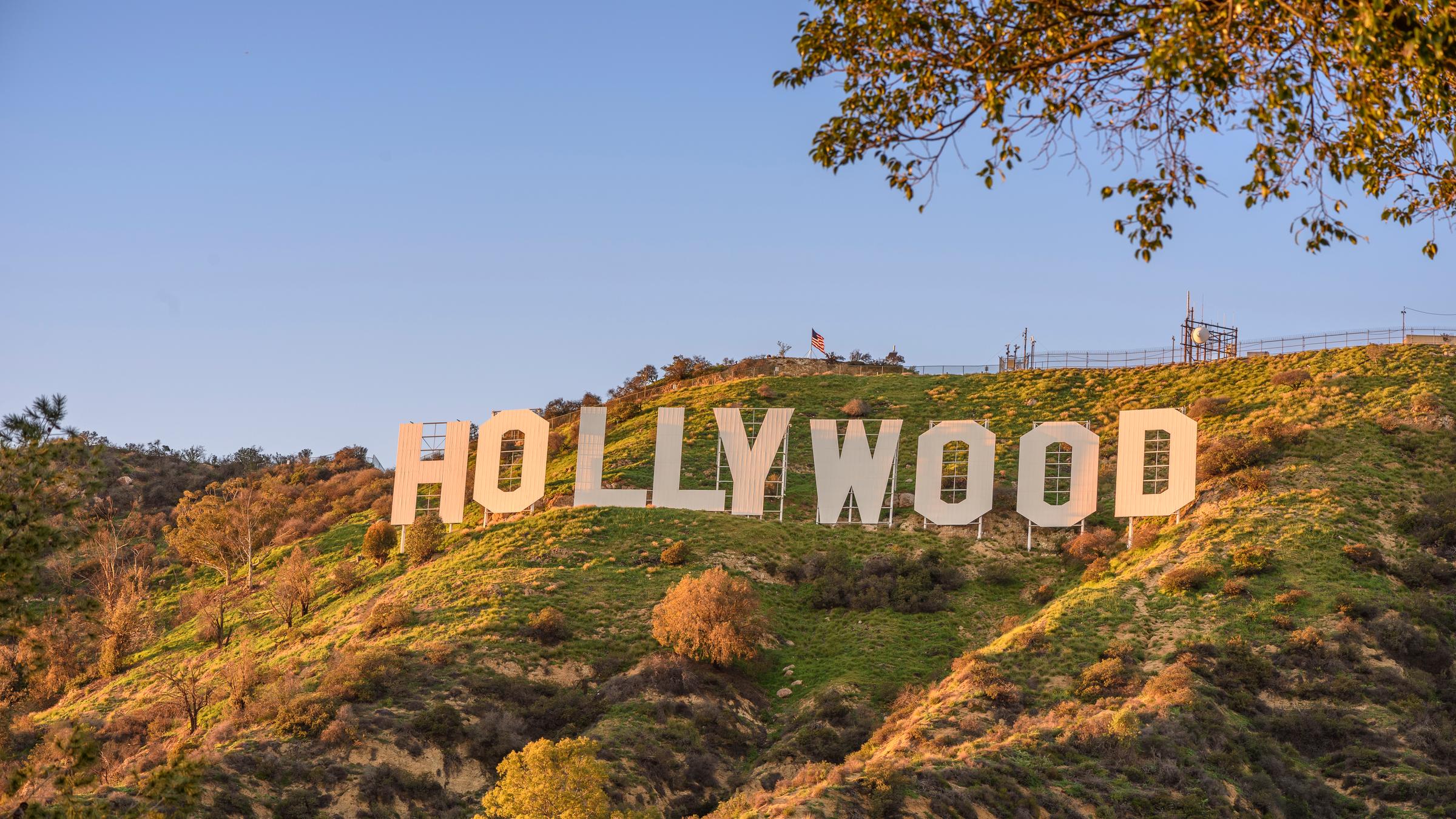 Der Hollywood Schriftzug auf dem Berg.