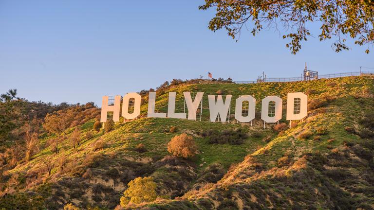 Der Hollywood Schriftzug auf dem Berg.