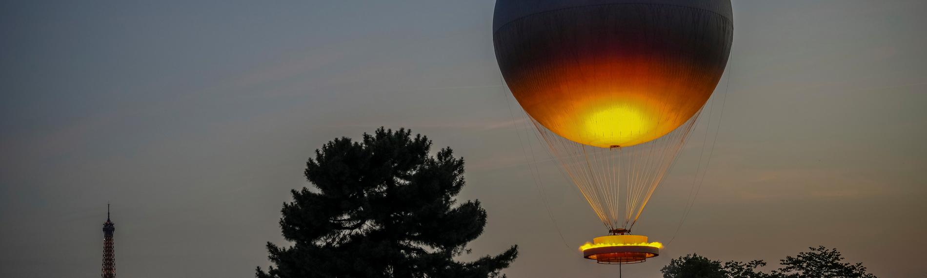 Olympischer Ballon in Paris steigt wieder auf
