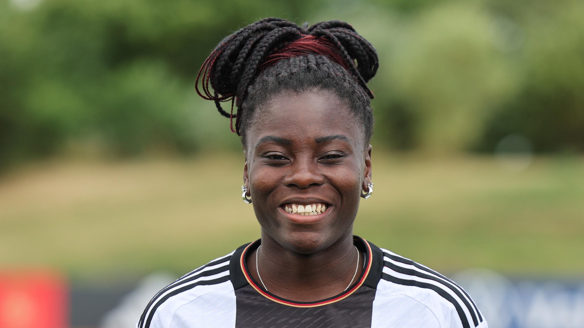 Nicole Anyomi spielt für Deutschland bei der WM 2023.