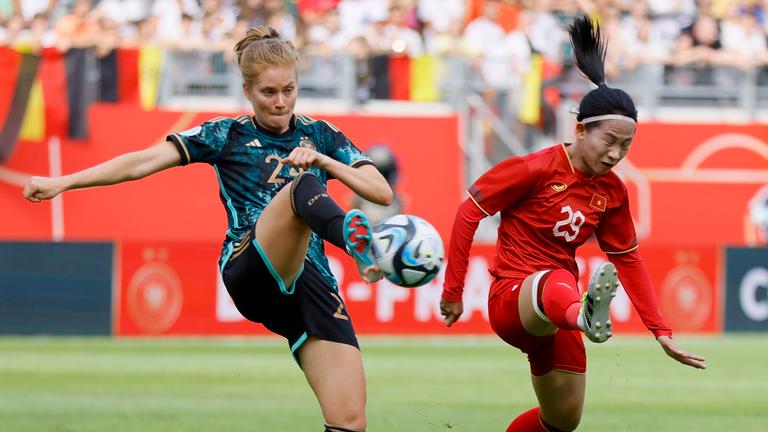 Sjoeke Nüsken beim Länderspiel Deutschland gegen Vietnam. 