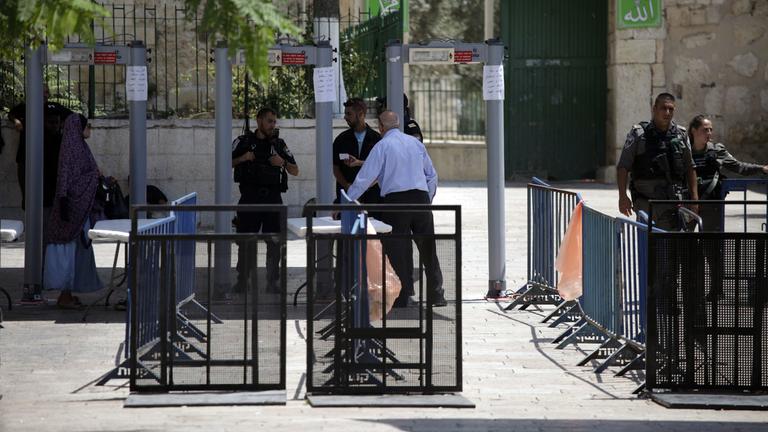 Sicherheitskontrollen am Tempelberg in Jerusalem