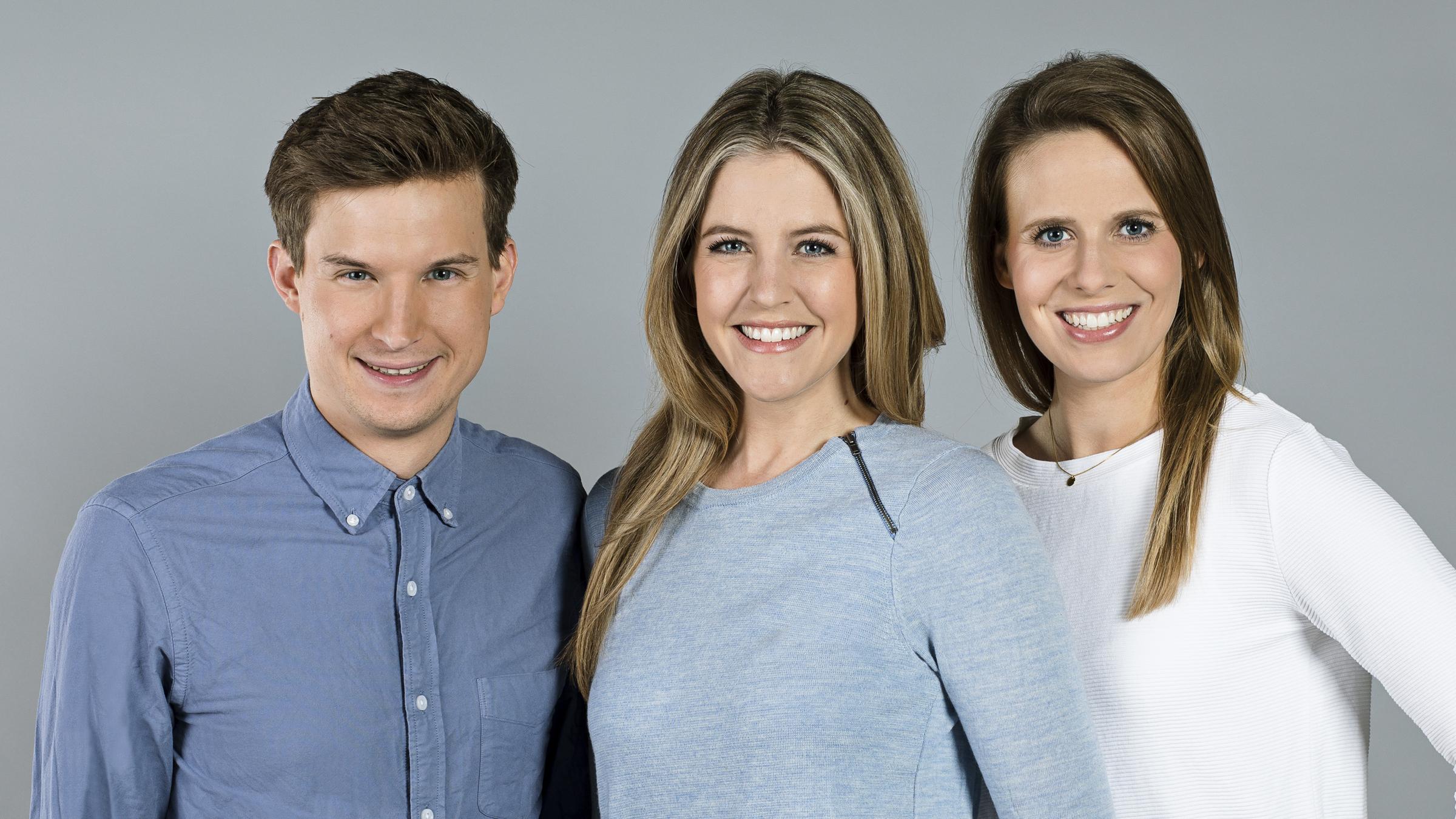 logo!-Moderatoren Tim Schreder, Jennifer Sieglar, Linda-Joe Fuhrich