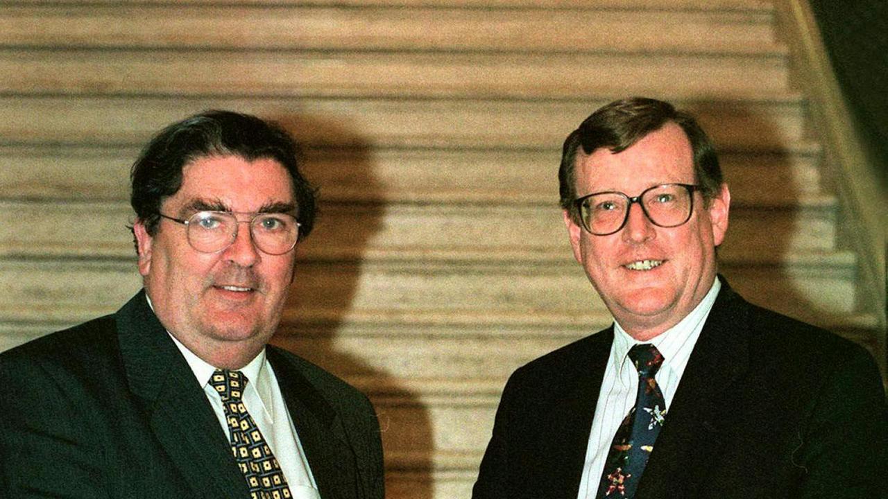Nobelpreisträger John Hume und David Trimple