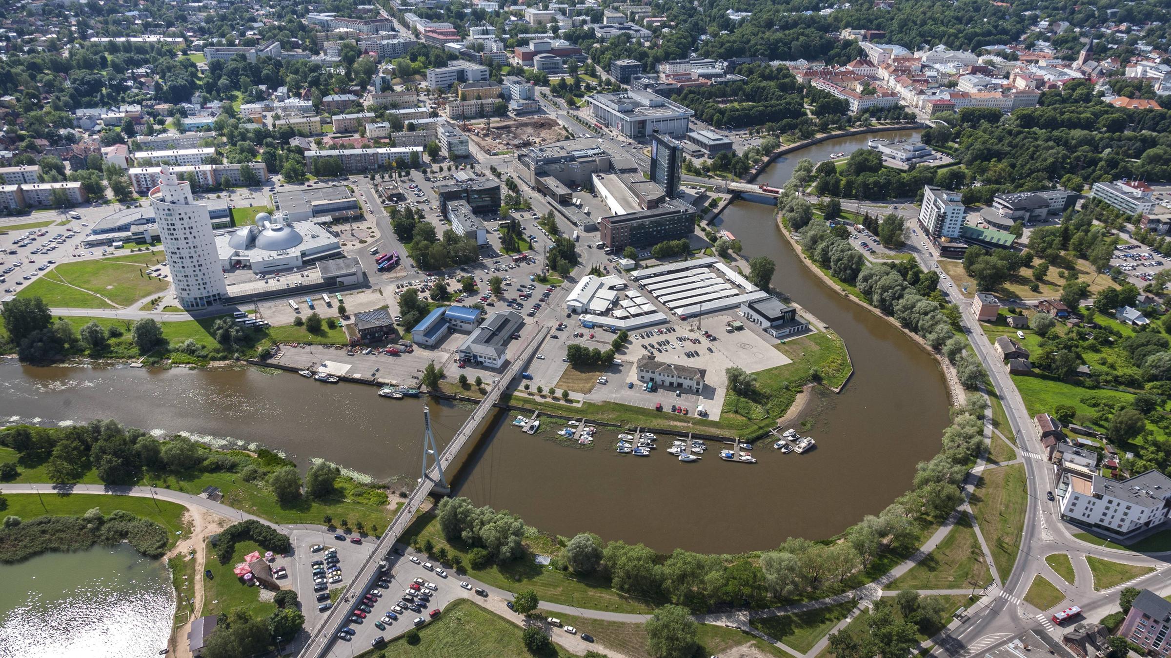 Tartu aus der Vogelperspektive