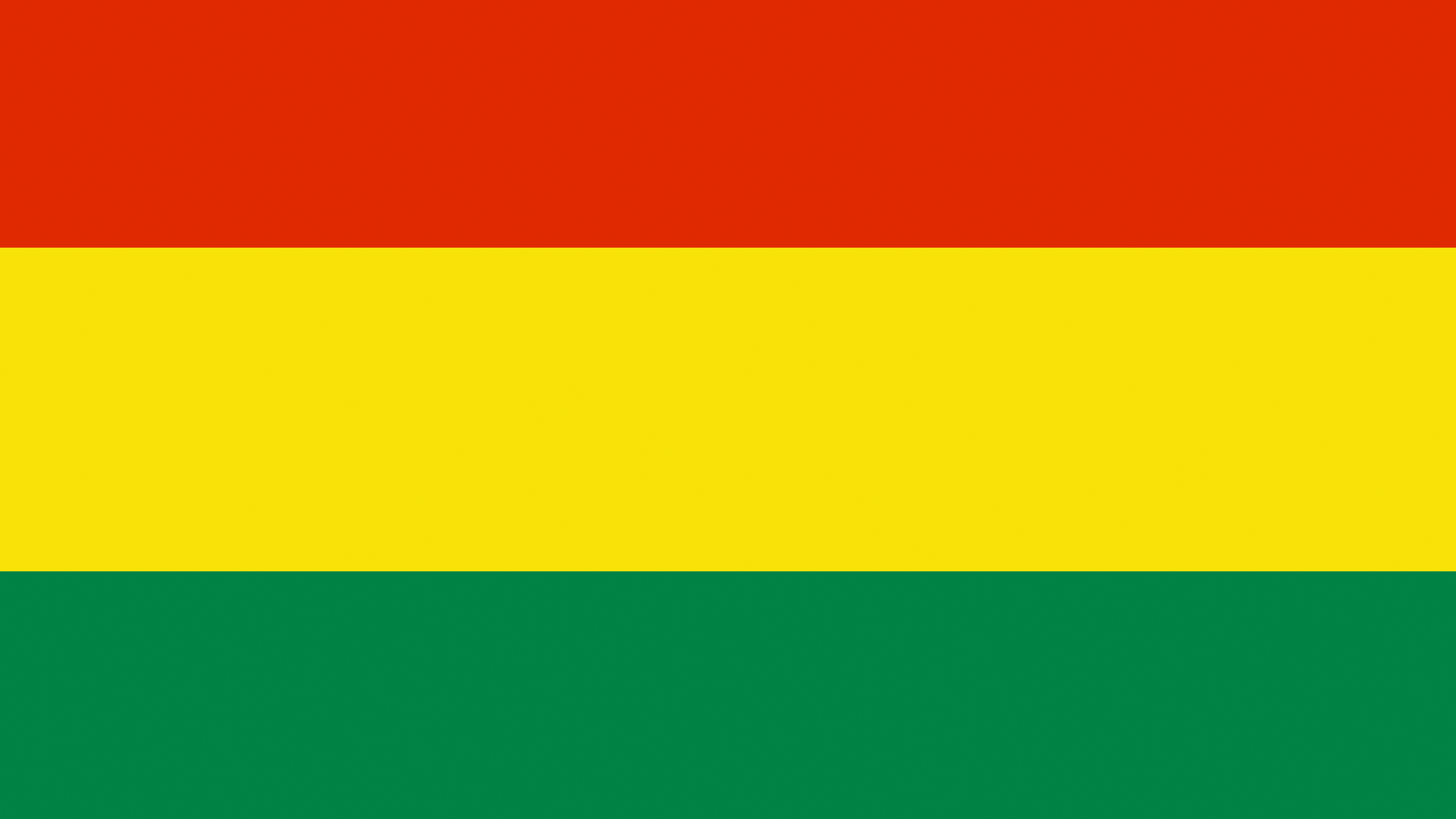 Die Flagge von Bolivien, rot gelb grün gestreift