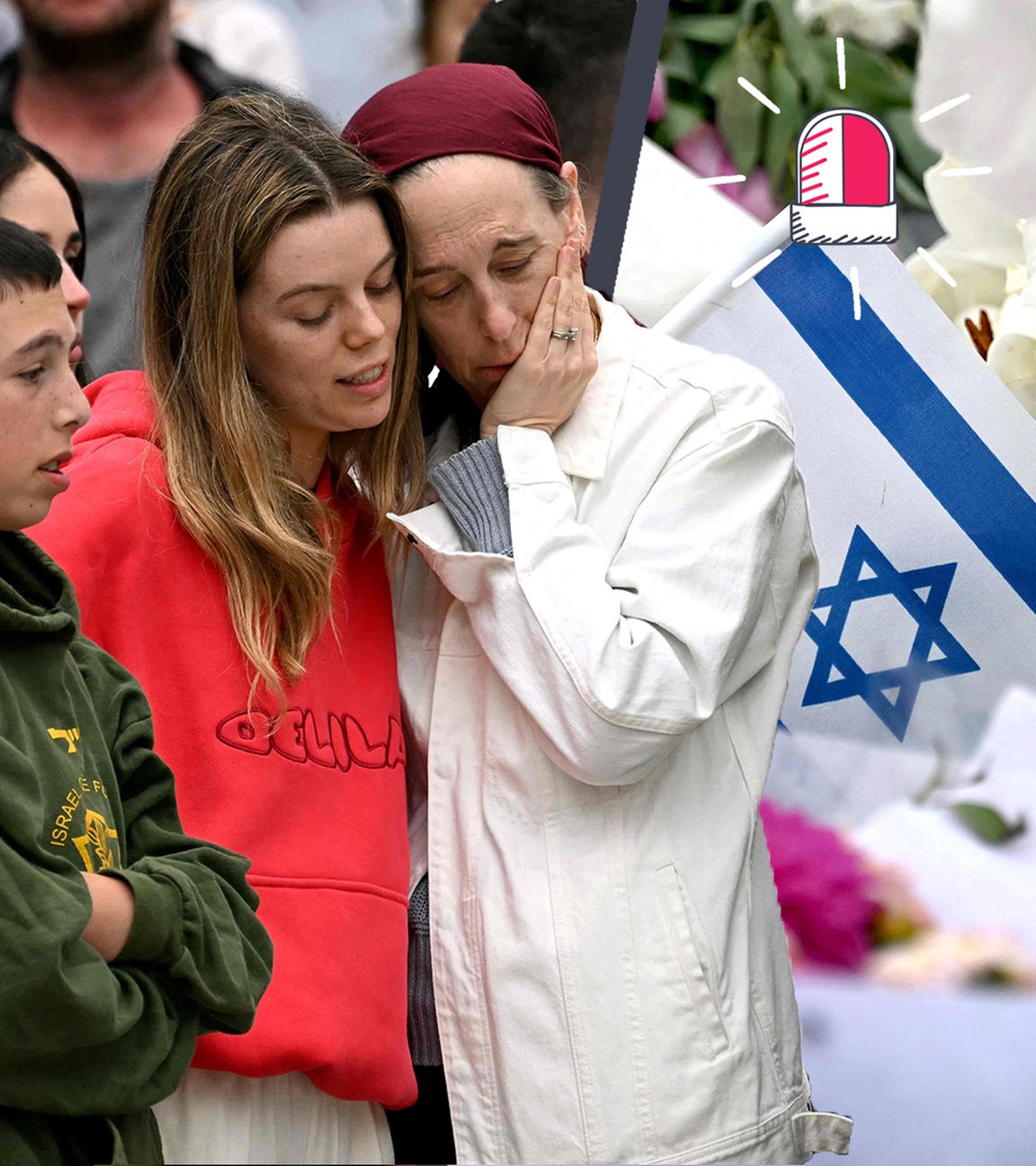 Viele Menschen trauern.