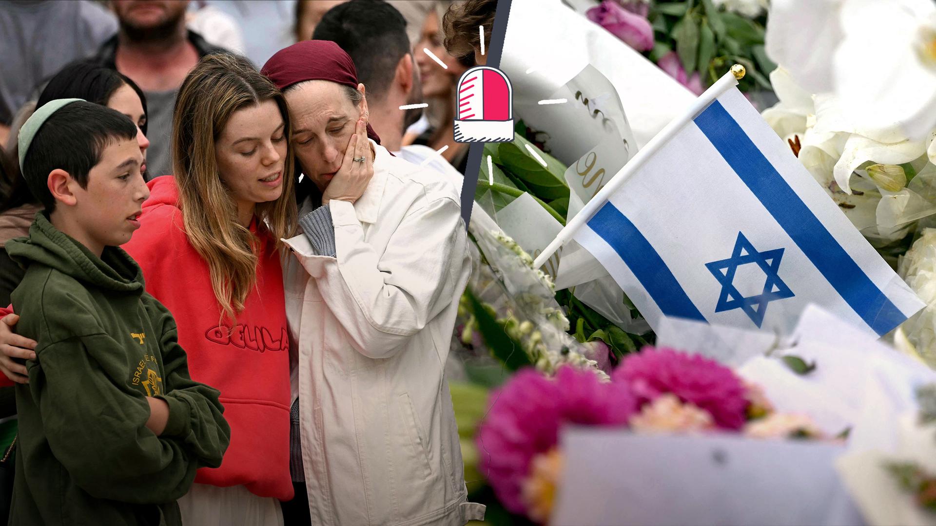 Viele Menschen trauern.