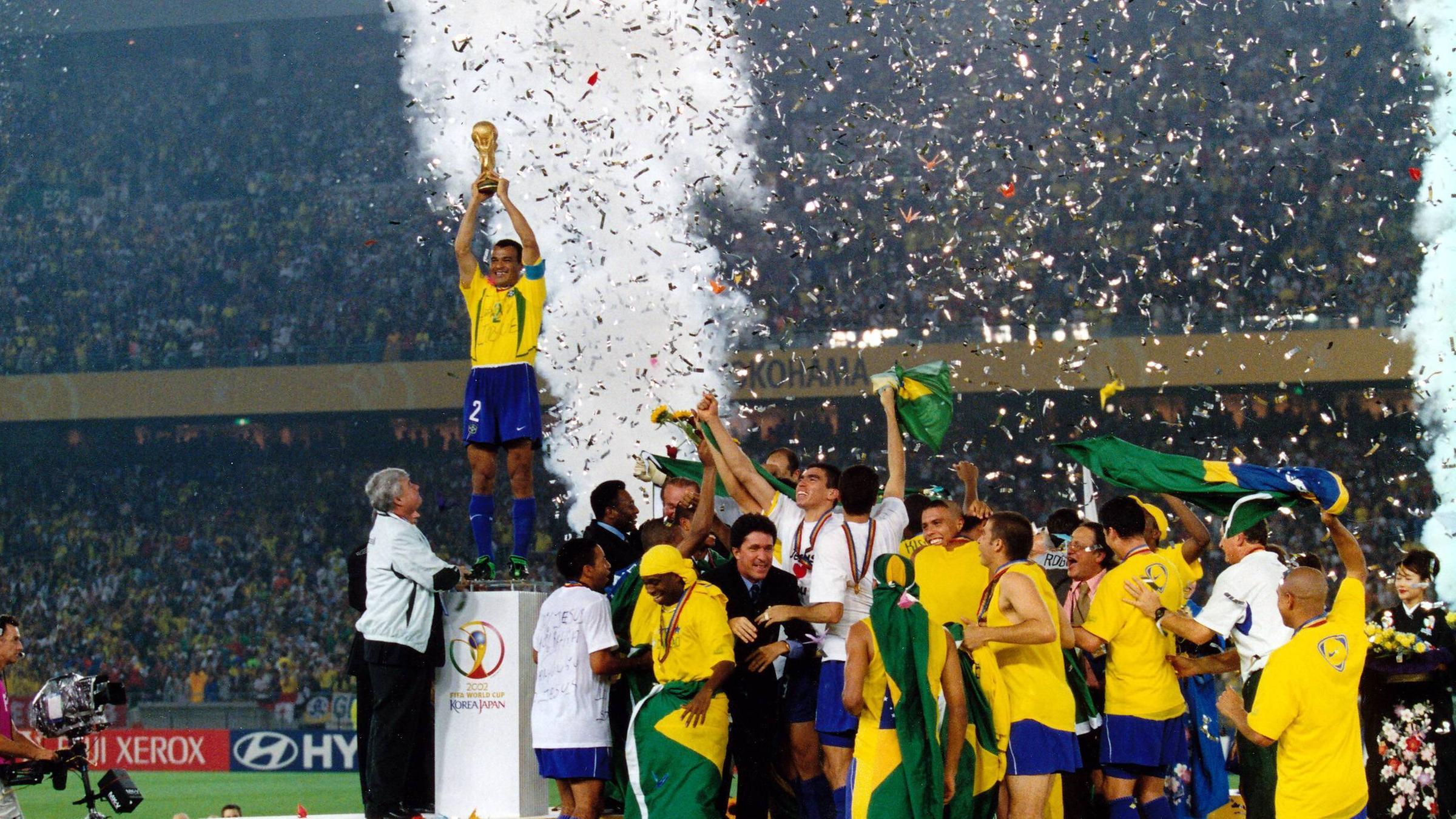 Brasilien feiert den Weltmeister-Titel 2002