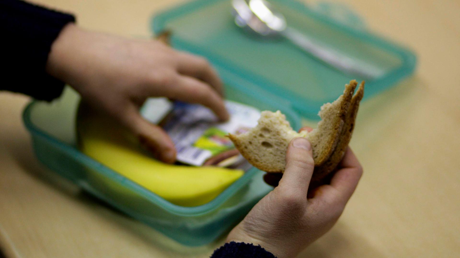 Schulbrot in Tupperbox