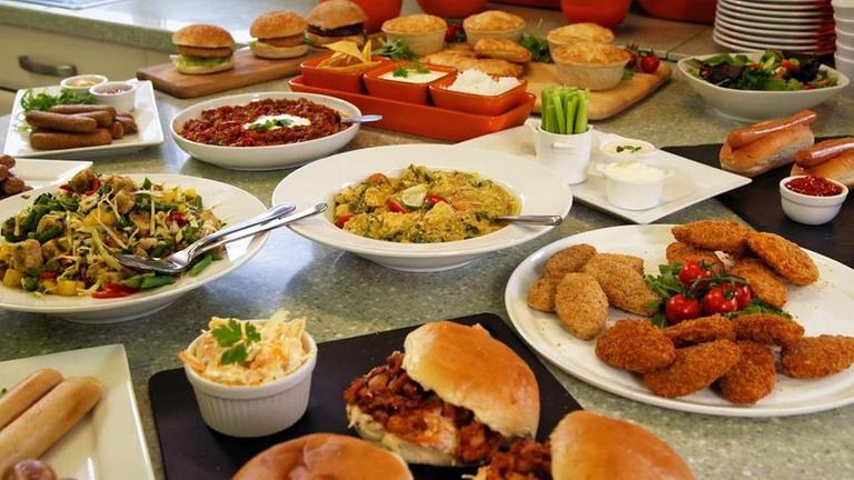 Buffet aus Fleischersatzgerichten