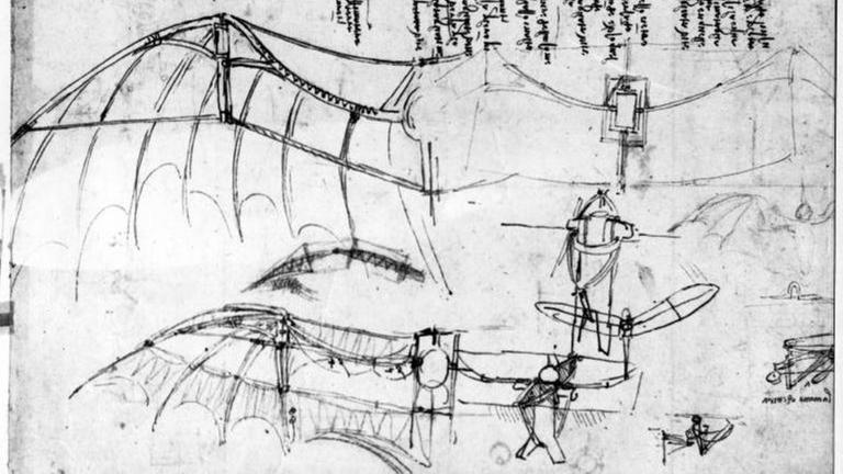 Da Vinci-Pläne eines Fluggerätes