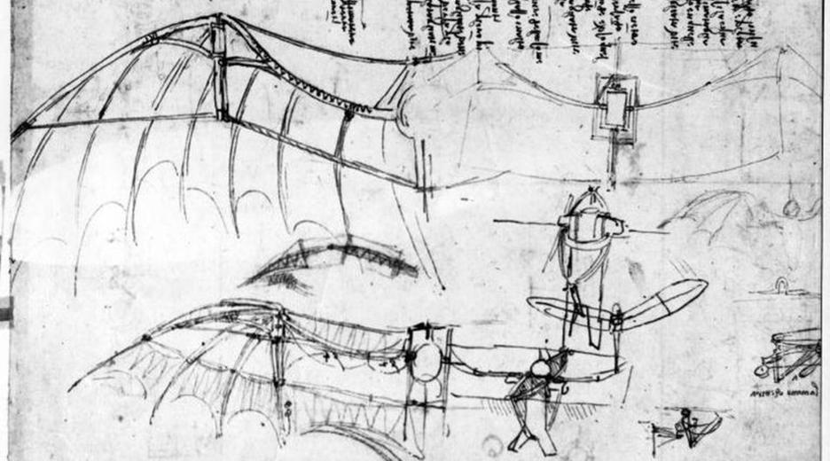 Da Vinci-Pläne eines Fluggerätes