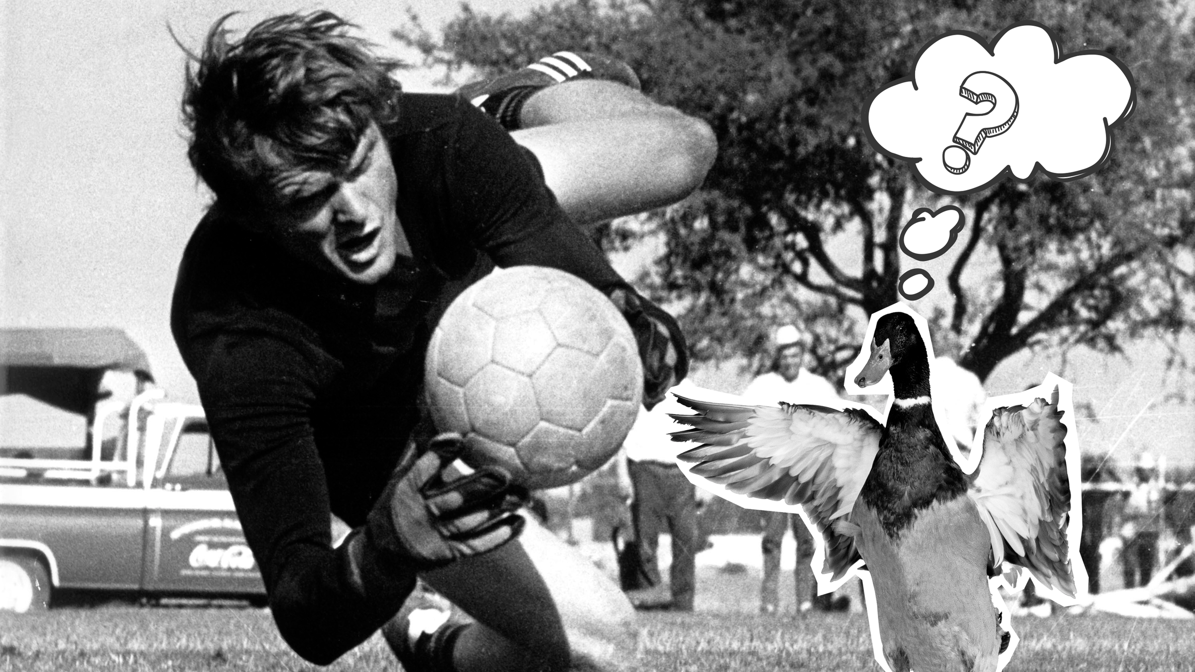 Sepp Maier und eine Ente