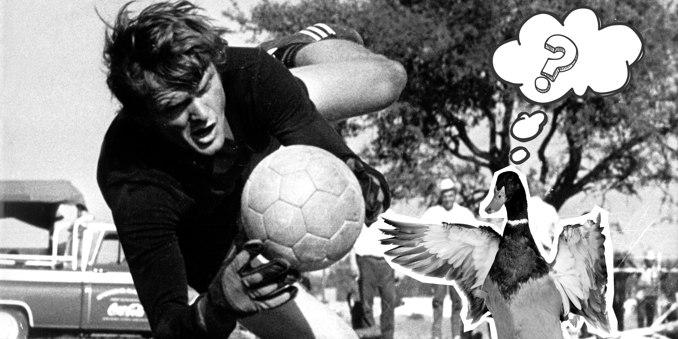 Sepp Maier und eine Ente
