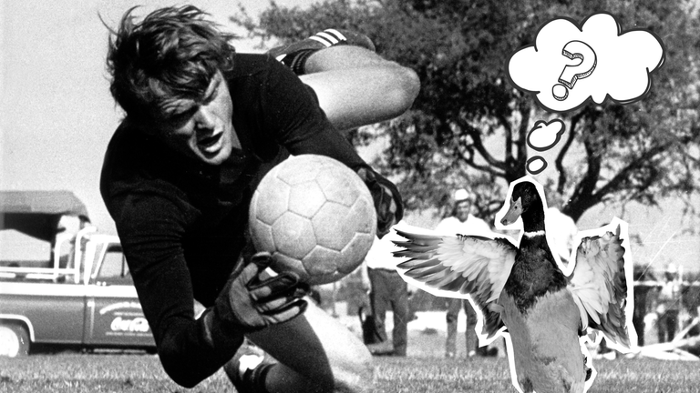 Sepp Maier und eine Ente