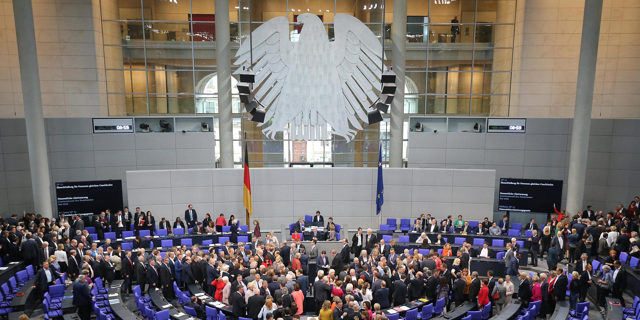 Eine Sitzung im Bundestag