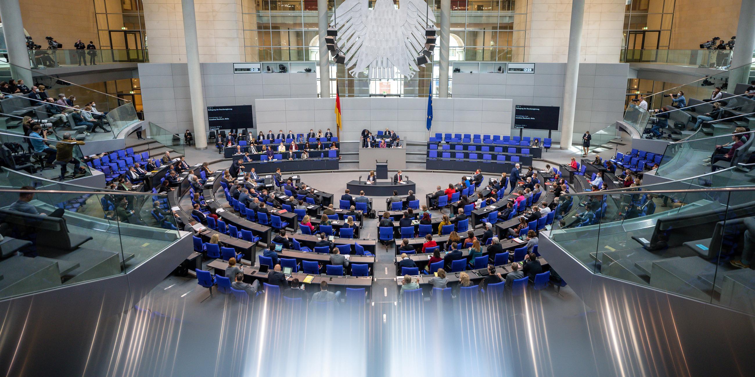 Das Plenum im Deutschen Bundestag 