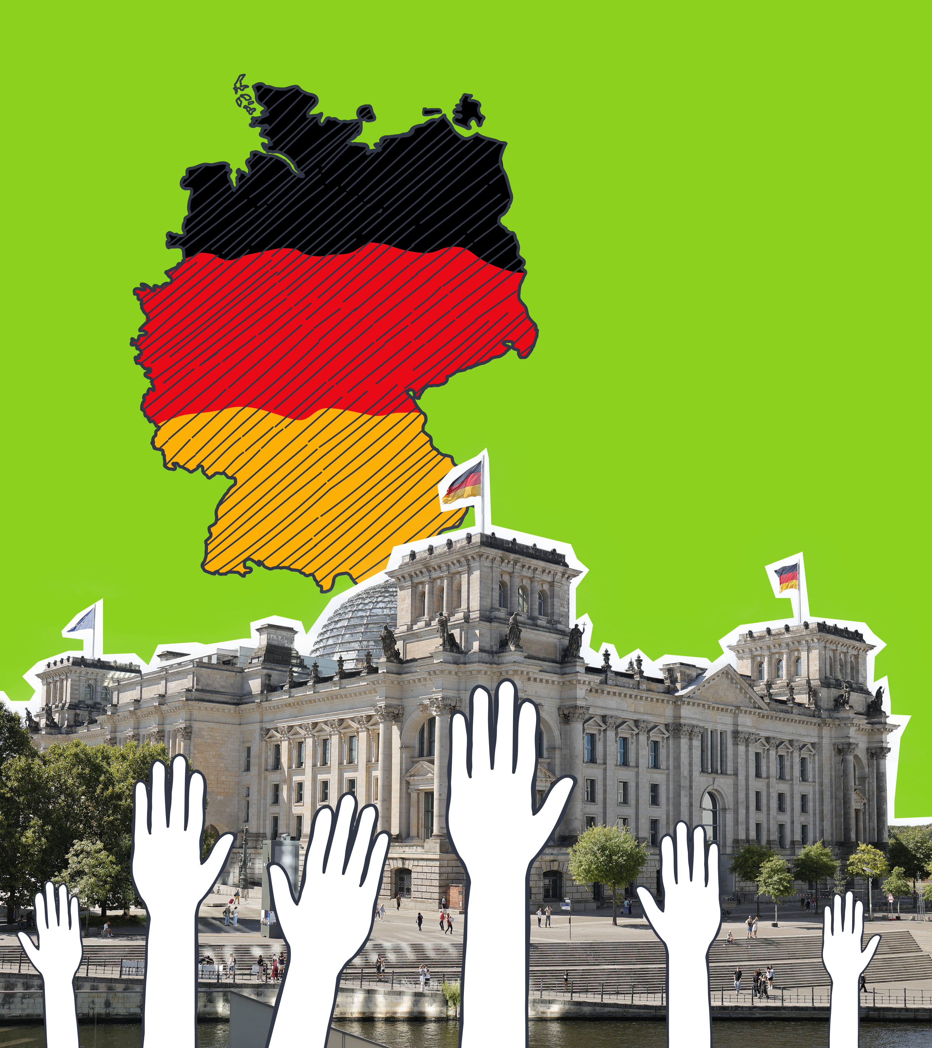 Die Politker des Bundestages versammeln sich im Reichtagsgebäude in Berlin, um über Gesetze abzustimmen.