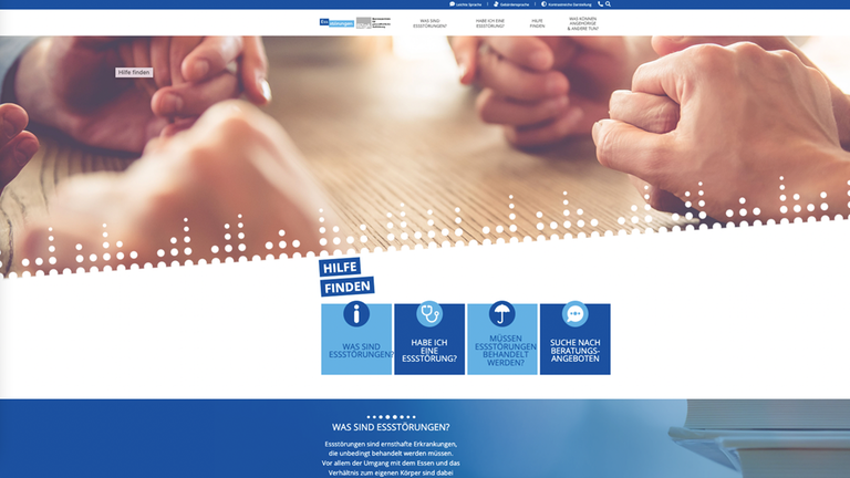 Webseite der Bundeszentrale für gesundheitliche Aufklärung zu Essstörungen