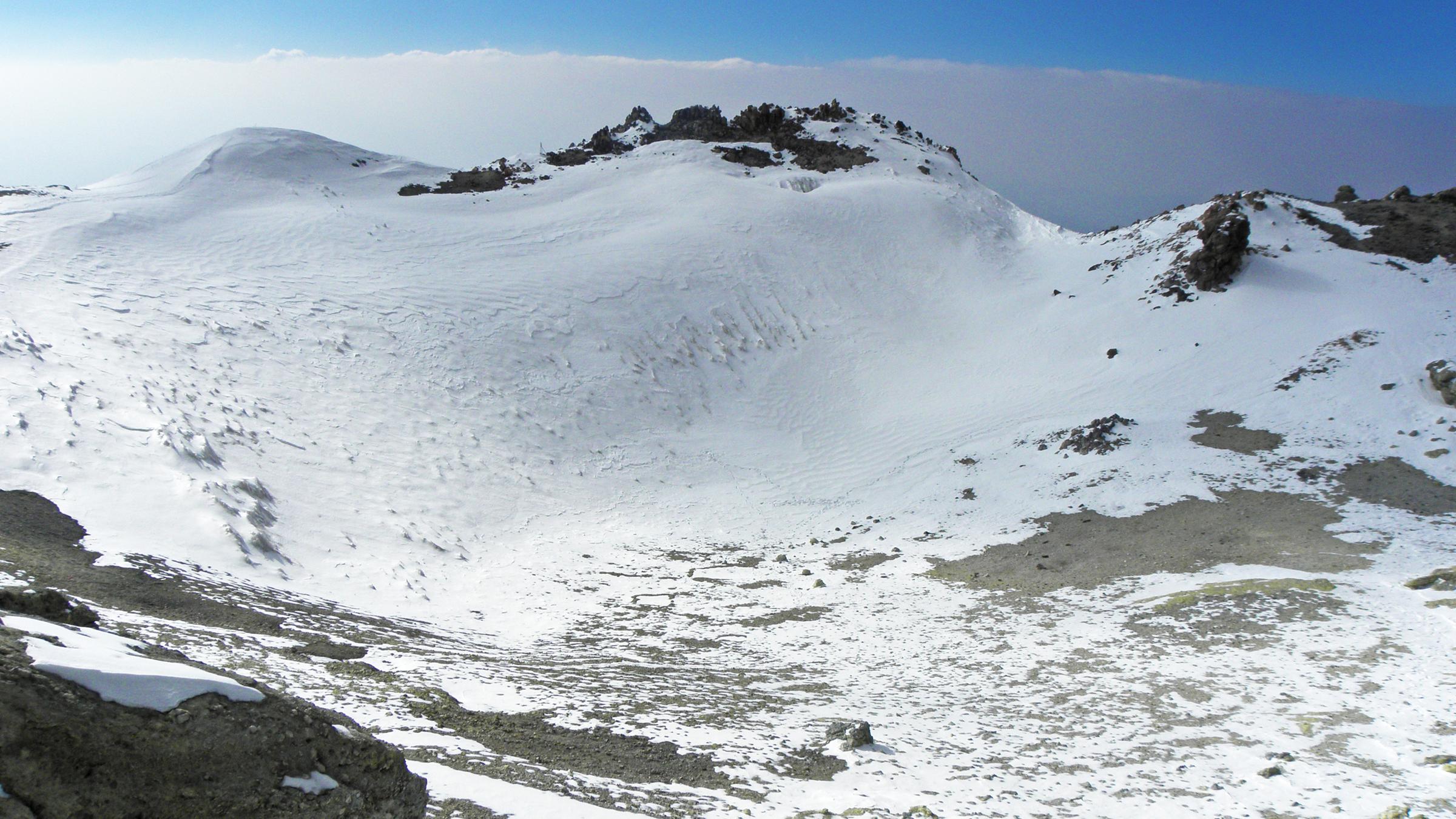 Der Krater des Berges Damavand