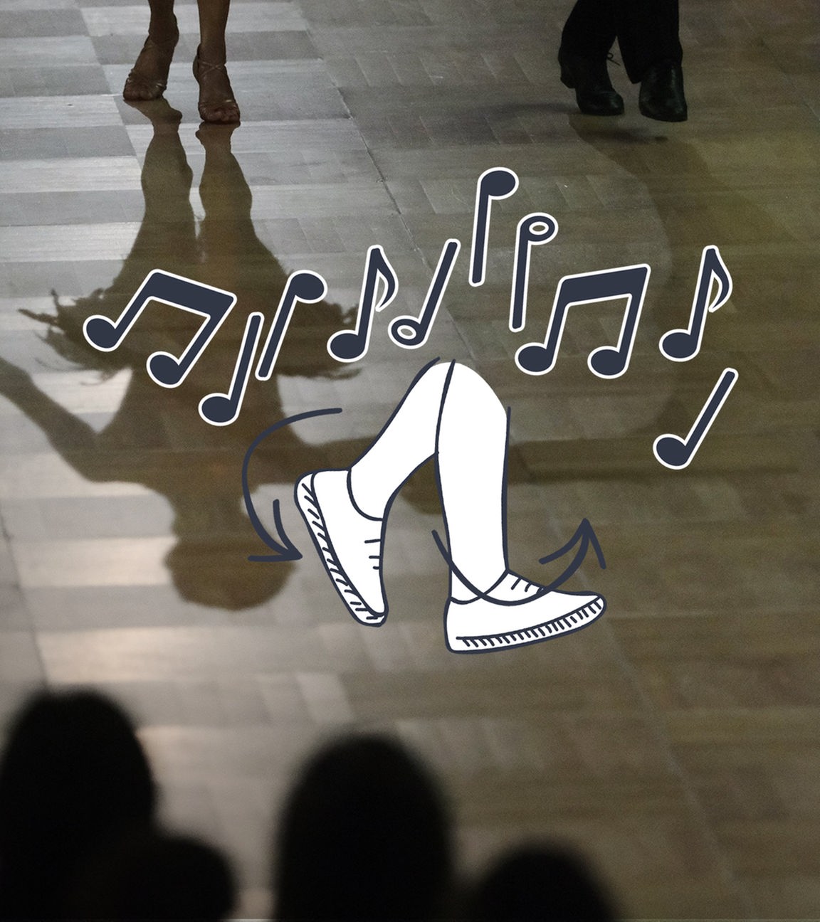 Auf dem Bild ist der Schatten eines tanzendem Paares zu erkennen.