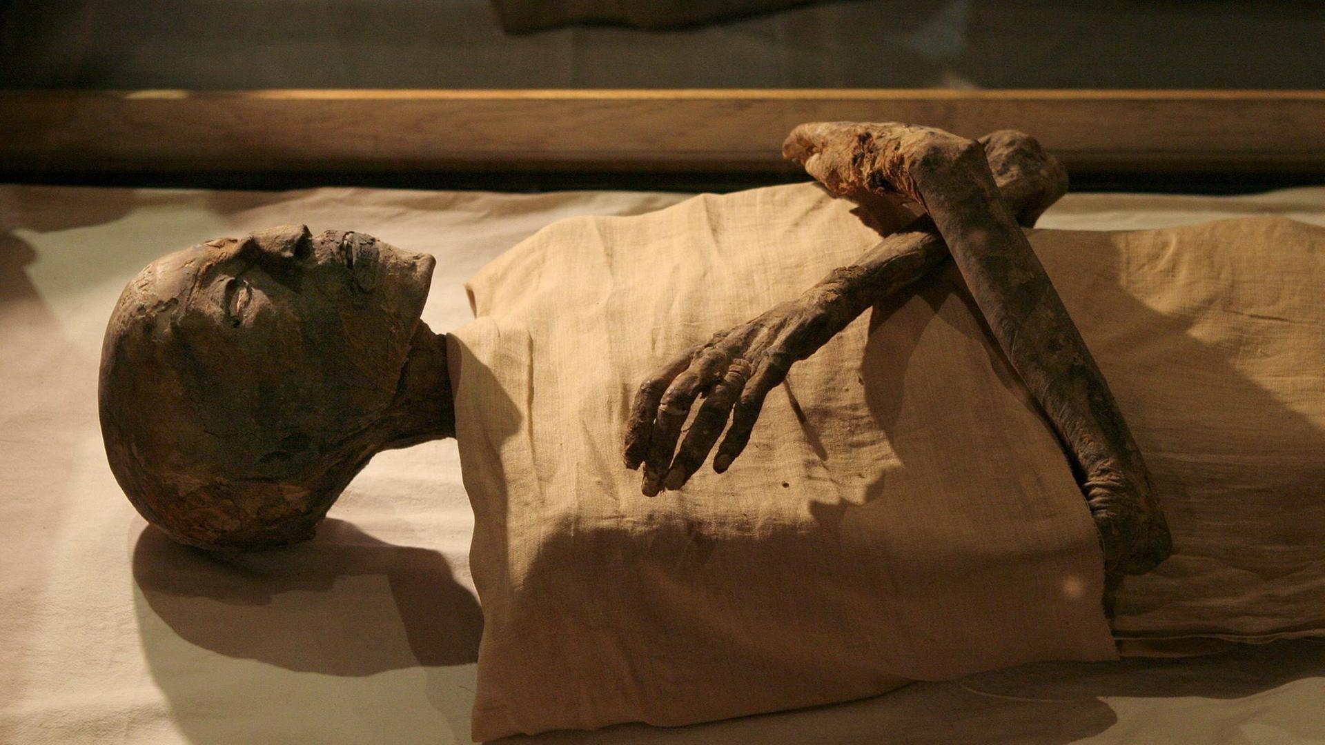 Mumie des ägyptischen Pharaos Ramses IV.
