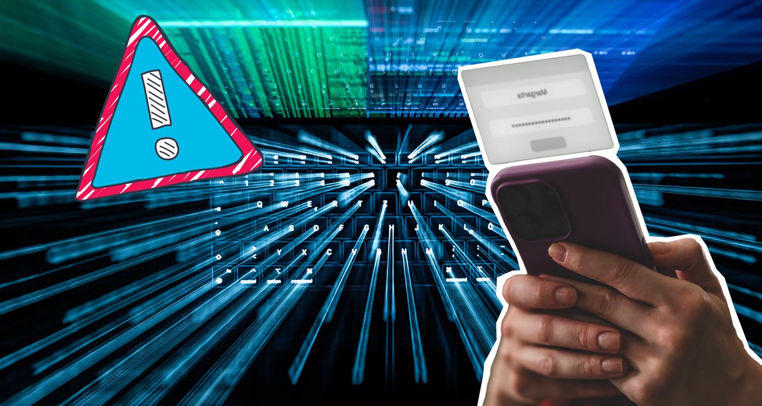 Handy mit Passwortabfrage und Laptop