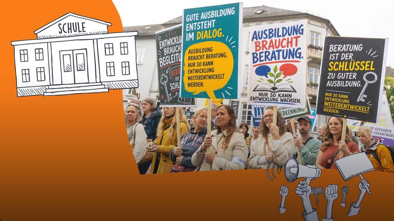 Demo Bildungswende: Bei den Demonstrationen machen unter anderem Eltern, Lehrkräfte sowie Schülerinnen und Schüler mit.