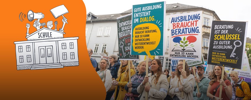 Demo Bildungswende: Bei den Demonstrationen machen unter anderem Eltern, Lehrkräfte sowie Schülerinnen und Schüler mit.