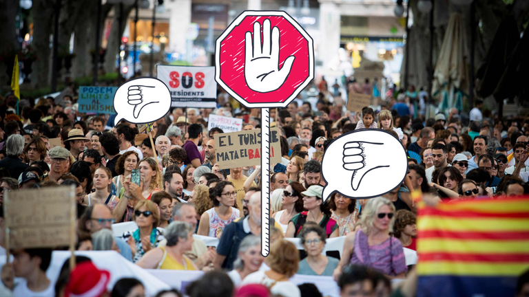 Demo gegen Massentourismus auf Mallorca