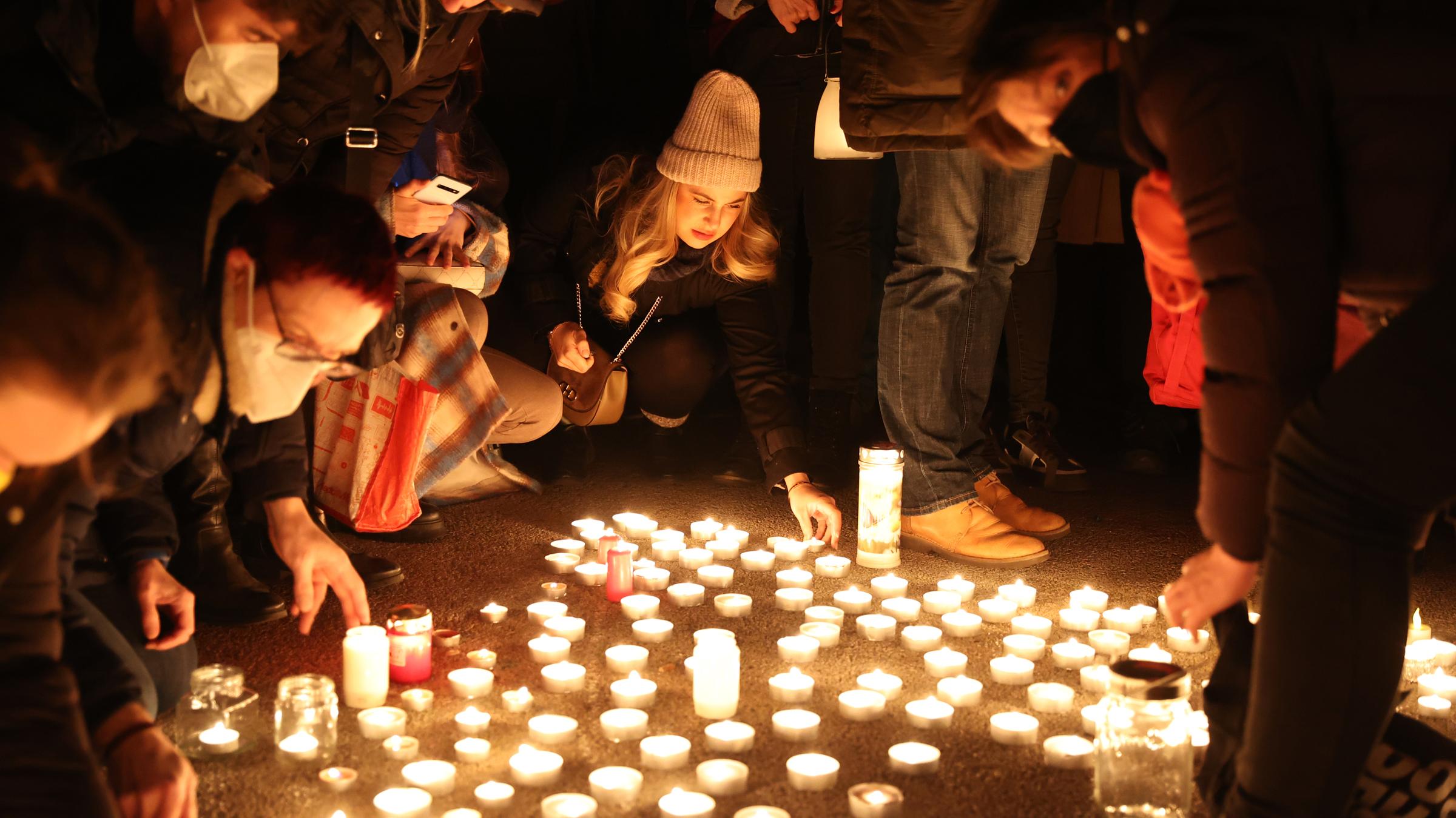 Kerzen für die Ukraine in Wien