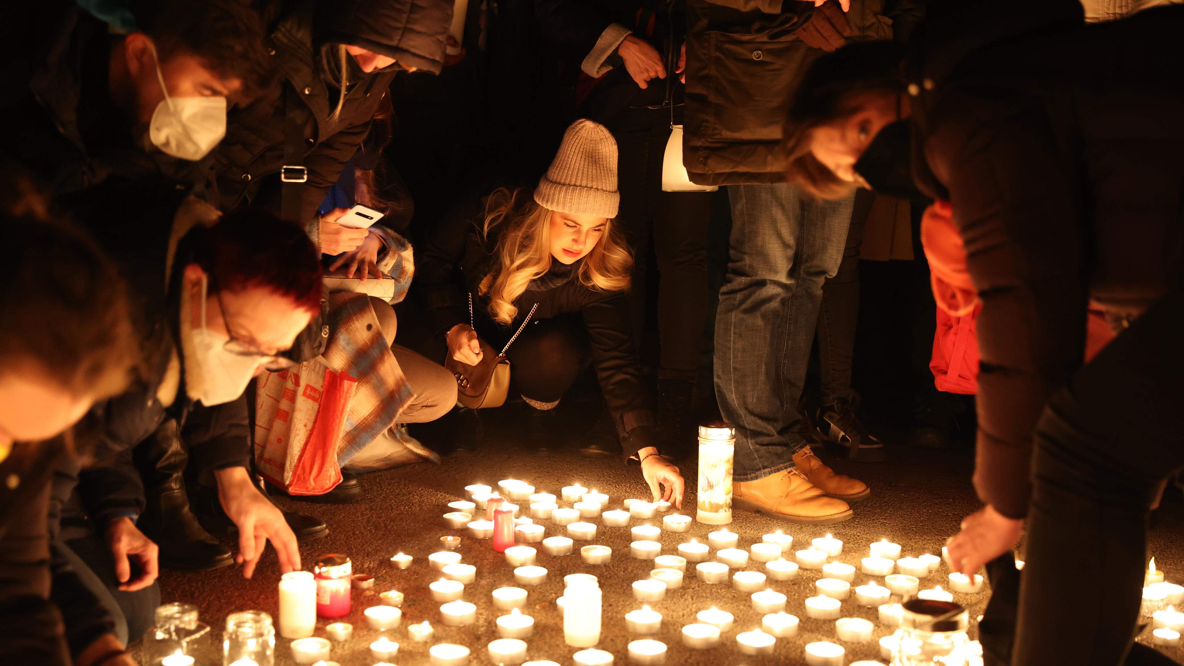 Kerzen für die Ukraine in Wien